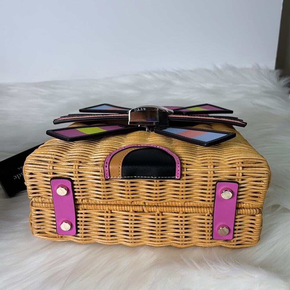 NWT Kate Spade Tee Time Wicker 3D Windmill Top-handle Bag - Picture 7 of 16